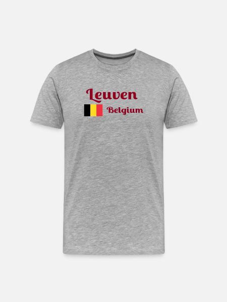 Leuven Belgium- Stylish prints - Men's Premium Organic T-Shirt - heather grey