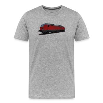 Vectron - Männer Premium Bio T-Shirt - Grau meliert - Vorne - Damien (186cm)