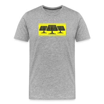 Solar photovoltaic panels - Men's Premium Organic T-Shirt - heather grey - Front - Damien (186cm)