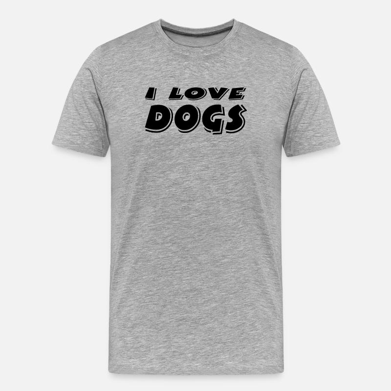 Hunde - Männer Premium Bio T-Shirt - Grau meliert