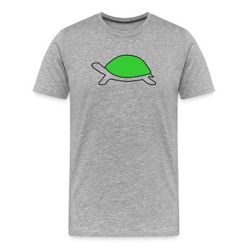 Schildkröte - Männer Premium Bio T-Shirt - Grau meliert - Vorne - Damien (186cm)