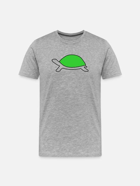 Turtle - Men's Premium Organic T-Shirt - heather grey