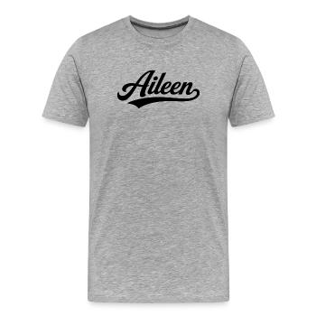 Aileen name first last family - Men's Premium Organic T-Shirt - heather grey - Front - Damien (186cm)