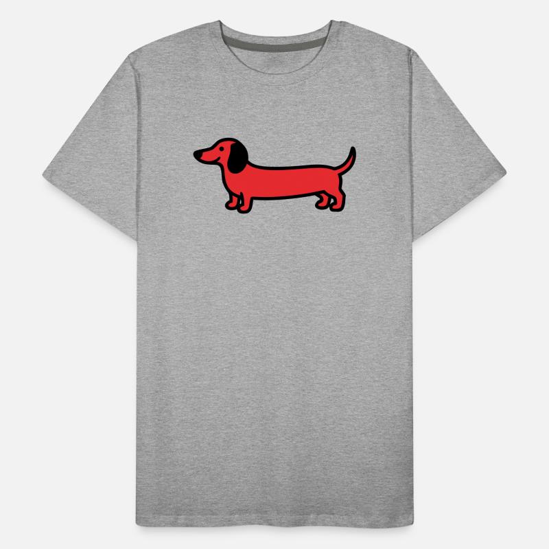 Vecteur de profil teckel de chien de chasse T-shirt bio Premium Homme