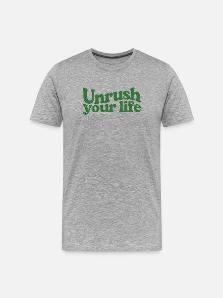 Slow down | Slow Living Mindfulness - Men's Premium Organic T-Shirt - heather grey