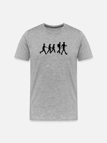 Adventure Group Silhouettes – Outdoor Walk - Men's Premium Organic T-Shirt - heather grey
