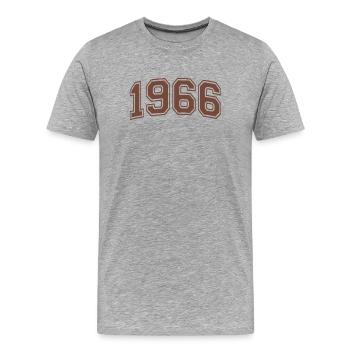 Retro Adventure 60 Jahre Sixties Geschenk 1966 - Männer Premium Bio T-Shirt - Grau meliert - Vorne - Damien (186cm)
