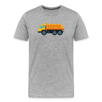 Benne - T-shirt bio Premium Homme - gris chiné - Devant - Damien (186cm)