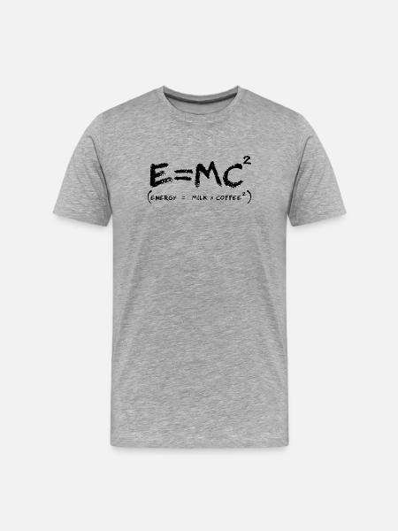 Coffee Energy Formula Geek Humor - Men's Premium Organic T-Shirt - heather grey
