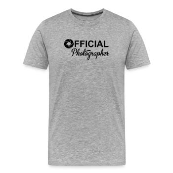 Photographer - Men's Premium Organic T-Shirt - heather grey - Front - Damien (186cm)