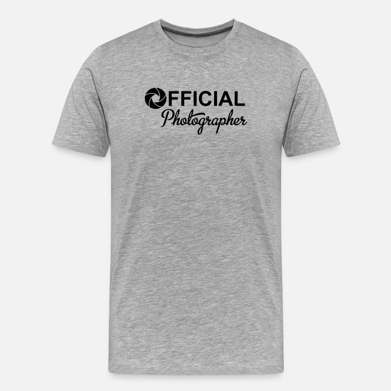 Photographer - Männer Premium Bio T-Shirt - Grau meliert