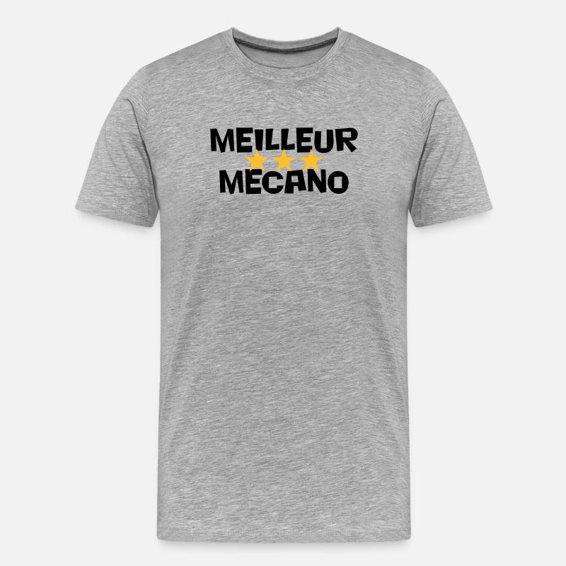 Beste Mecano - Männer Premium Bio T-Shirt - Grau meliert