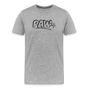 PAW Cat Paw Cat Paw Cats - Men's Premium Organic T-Shirt - heather grey - Front - Damien (186cm)