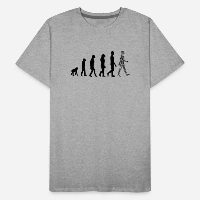 Evolution QR Code - Humor Gesundheits-Pass Männer Premium Bio T-Shirt