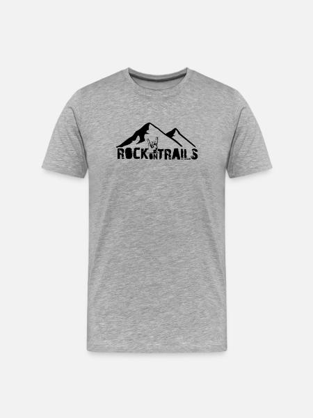 RockonTrails - Männer Premium Bio T-Shirt - Grau meliert
