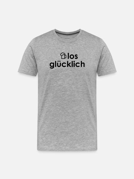 maßlos gluecklich - Männer Premium Bio T-Shirt - Grau meliert