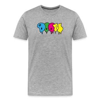 DOOM Hip Hop RAP USA NYC Graffiti Music - Men's Premium Organic T-Shirt - heather grey - Front - Damien (186cm)