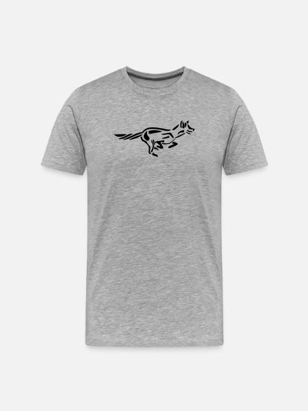 Running fox - Men's Premium Organic T-Shirt - heather grey