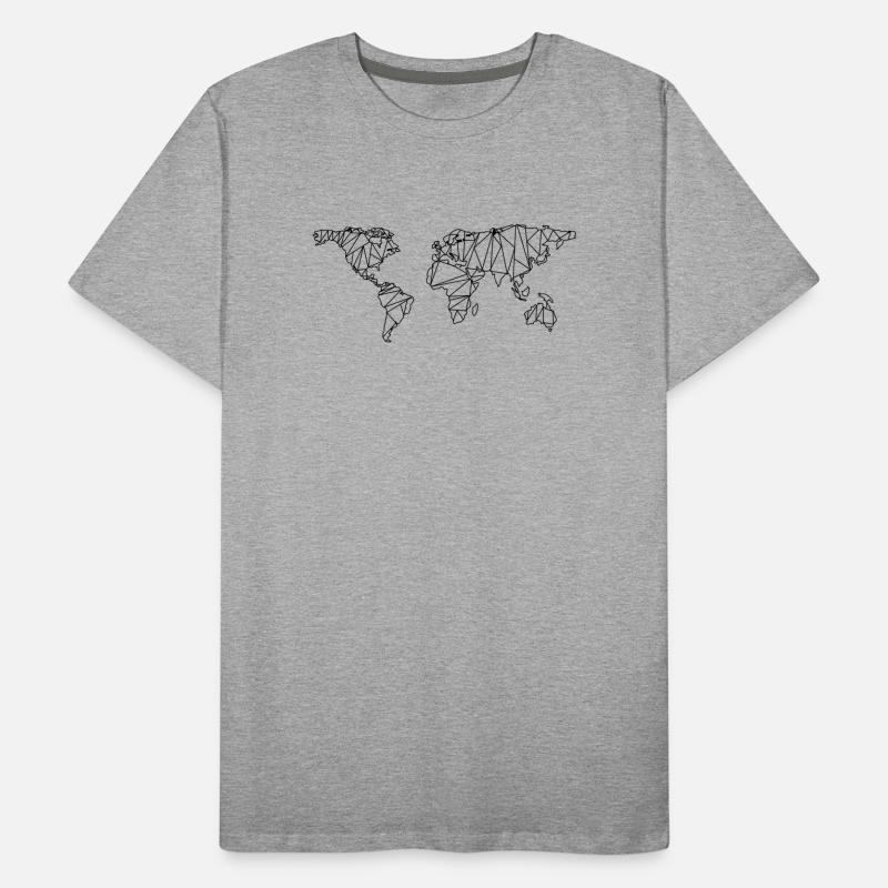 World map Men's Premium Organic T-Shirt