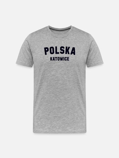 KATOWICE Polska Pologne - T-shirt bio Premium Homme - gris chiné