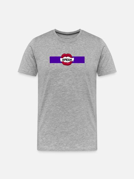 Speak - Men's Premium Organic T-Shirt - heather grey