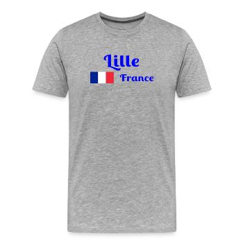Lille Frankreich - Stilvolle Drucke - Männer Premium Bio T-Shirt - Grau meliert - Vorne - Damien (186cm)