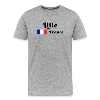 Lille Frankreich - Stilvolle Drucke - Männer Premium Bio T-Shirt - Grau meliert - Vorne - Damien (186cm)