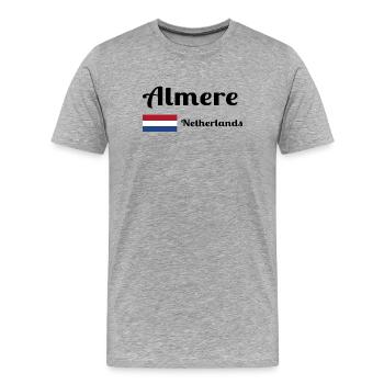 Almere Niederlande - Stilvolle Drucke - Männer Premium Bio T-Shirt - Grau meliert - Vorne - Damien (186cm)