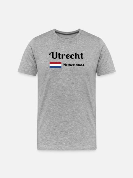 Utrecht, Netherlands- Stylish prints - Men's Premium Organic T-Shirt - heather grey