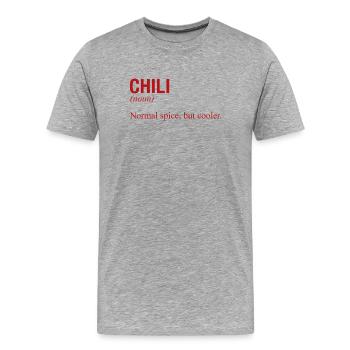 CHILI - Männer Premium Bio T-Shirt - Grau meliert - Vorne - Damien (186cm)