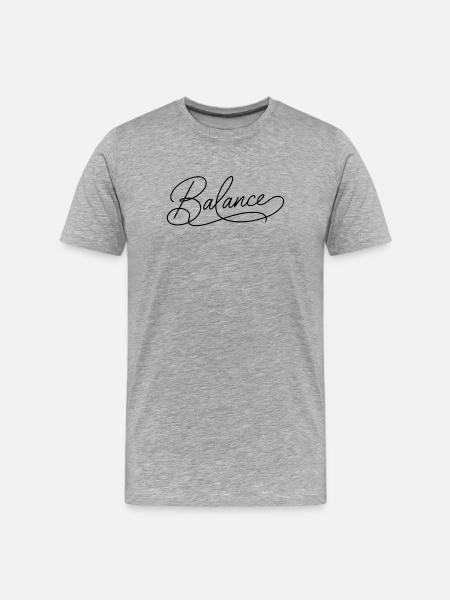 Balance - Männer Premium Bio T-Shirt - Grau meliert