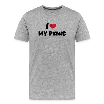 J’adore - T-shirt bio Premium Homme - gris chiné - Devant - Damien (186cm)