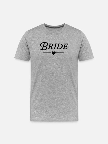 Bridal / Classic Design - Men's Premium Organic T-Shirt - heather grey