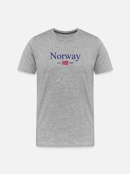 Norway - Norge - Norway - Flag - Scandinavia - Men's Premium Organic T-Shirt - heather grey