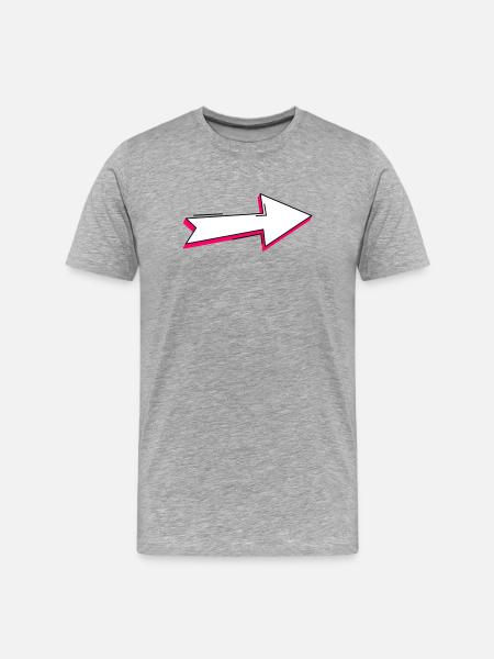 Abstract Neon Arrow Illustration - Men's Premium Organic T-Shirt - heather grey