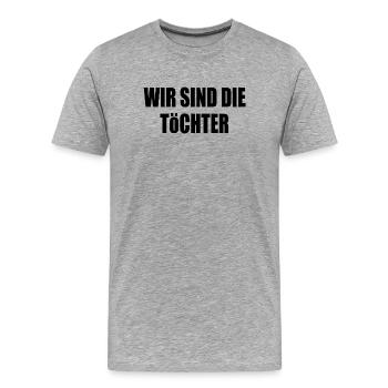 Nous sommes les filles - T-shirt bio Premium Homme - gris chiné - Devant - Damien (186cm)