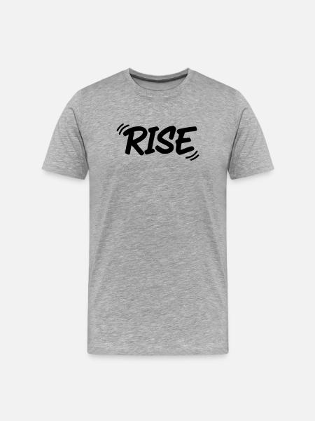 MONTÉE | Lettrage graffiti de motivation - T-shirt bio Premium Homme - gris chiné
