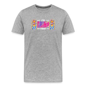 Stained Glass Art Stained Glass Artist - Men's Premium Organic T-Shirt - heather grey - Front - Damien (186cm)