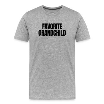 Favorite grandchild - Men's Premium Organic T-Shirt - heather grey - Front - Damien (186cm)
