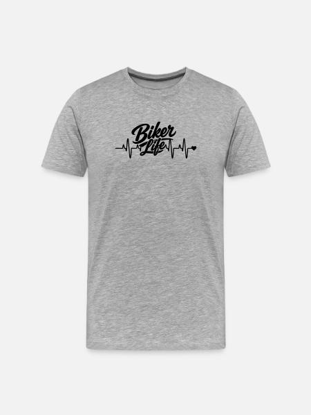 Biker Life - Men's Premium Organic T-Shirt - heather grey