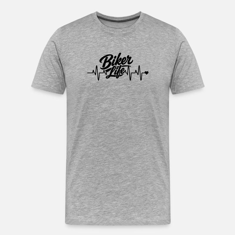 Biker Life - Männer Premium Bio T-Shirt - Grau meliert