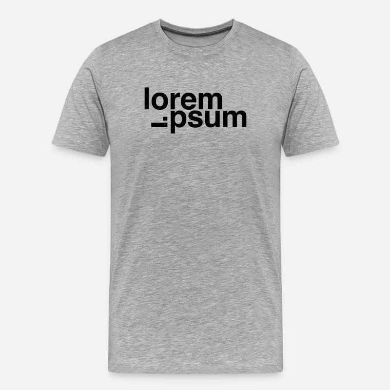 Loremipsum - Männer Premium Bio T-Shirt - Grau meliert
