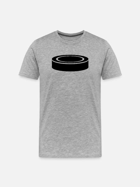 Hockey Puck - Men's Premium Organic T-Shirt - heather grey