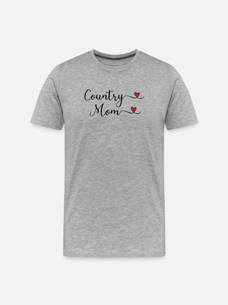 Maman de campagne - T-shirt bio Premium Homme - gris chiné