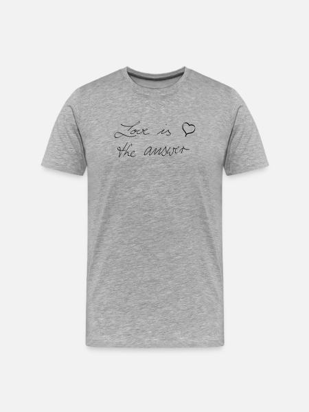 Love is the answer - © roil - Men's Premium Organic T-Shirt - heather grey