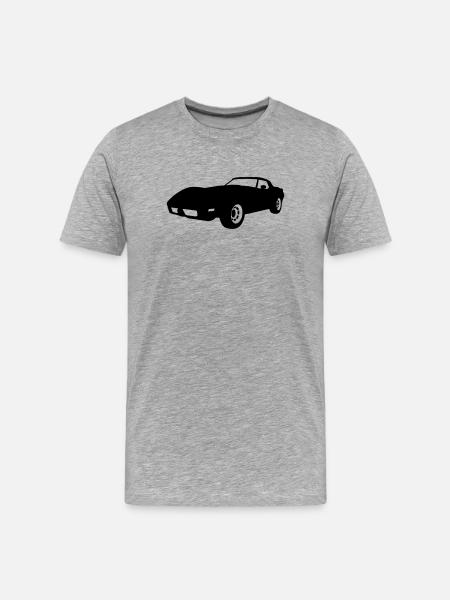 US Classic Car - Männer Premium Bio T-Shirt - Grau meliert