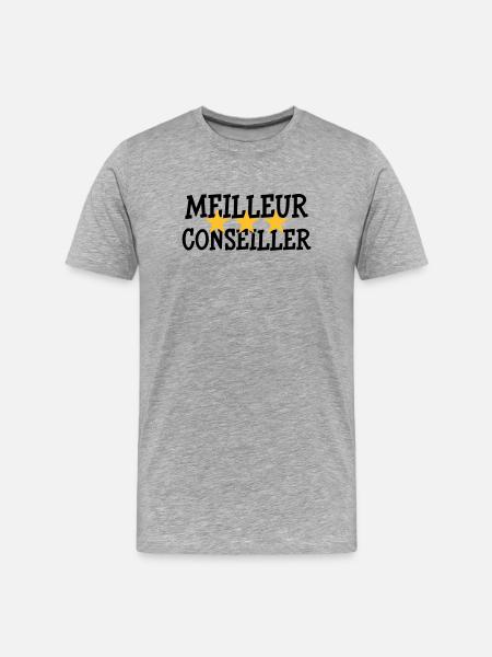 Meilleur Conseiller - T-shirt bio Premium Homme - gris chiné