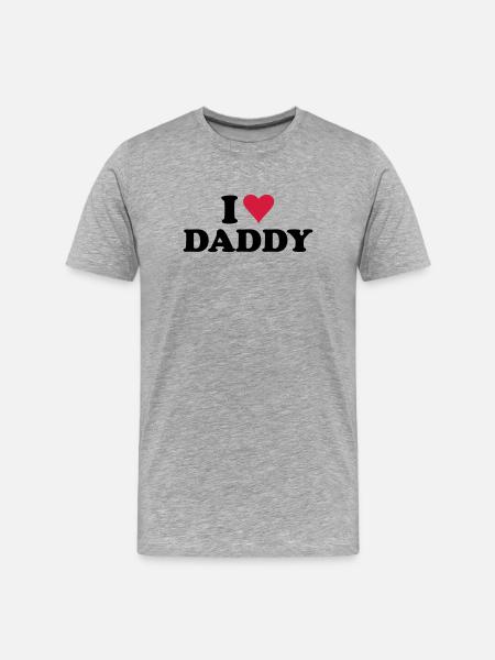 i love daddy - Men's Premium Organic T-Shirt - heather grey