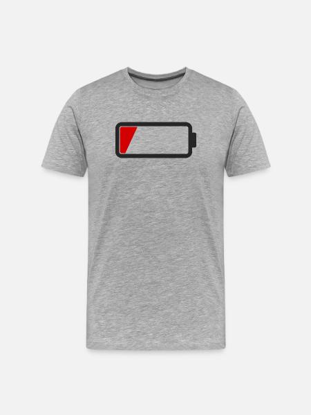 battery empty - Men's Premium Organic T-Shirt - heather grey