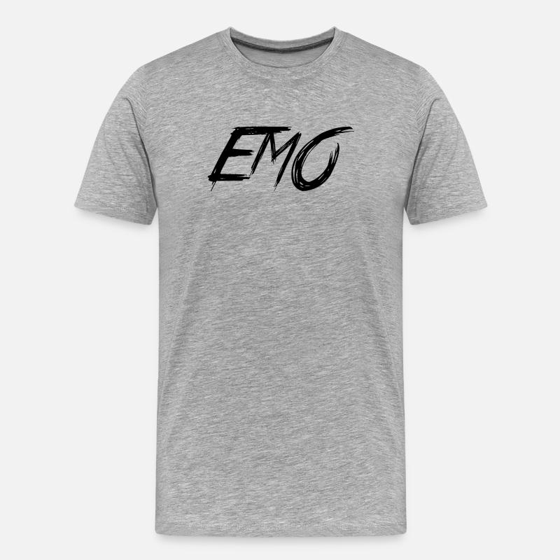 Emo (emo) - Ekologiczna koszulka męska Premium - szary melanż